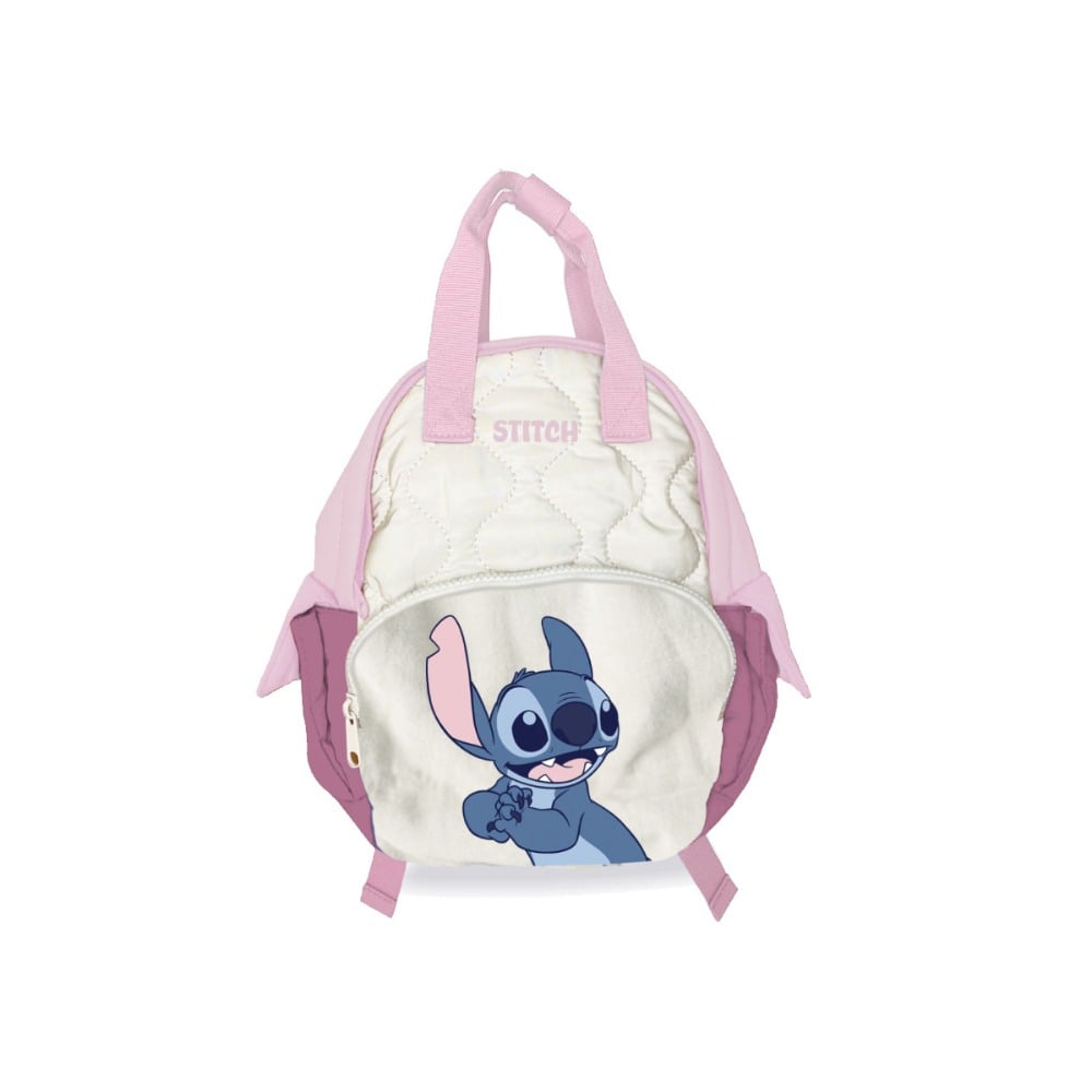 Mochila Stitch Blanca y Rosada