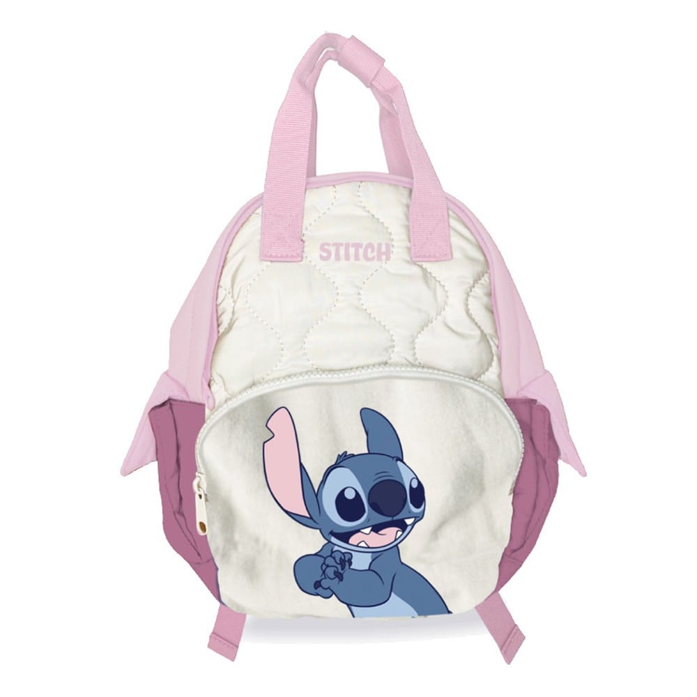 Mochila Stitch Blanca y Rosada