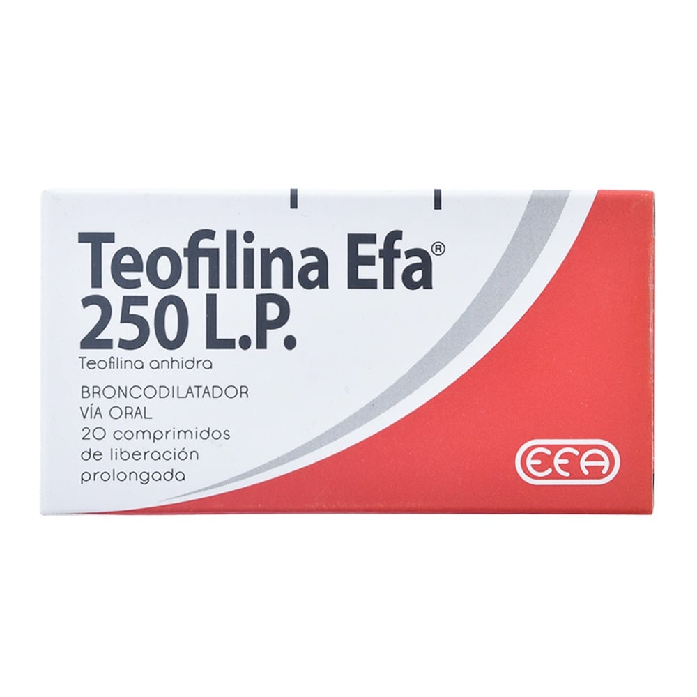 Teofilina Efa 250 mg 20 Comprimidos LP