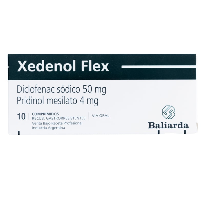 Xedenol Flex 50 mg/4 mg 10 Comprimidos Recubiertos Gastrorresistentes
