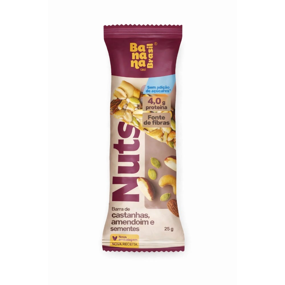 Barra de Cereales Nuts Bar Castañas Almendras y Semillas 25 g