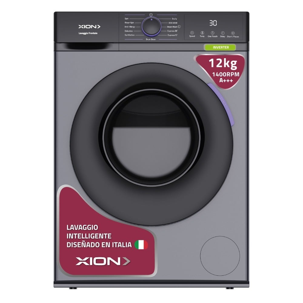 Lavarropas Xion XI-LAV122 Carga Frontal Inverter 12 kg 