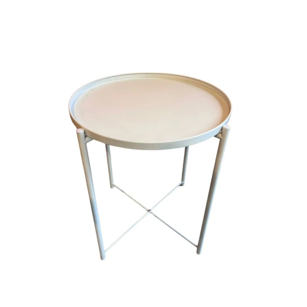 Mesa Auxiliar con Bandeja Blanca