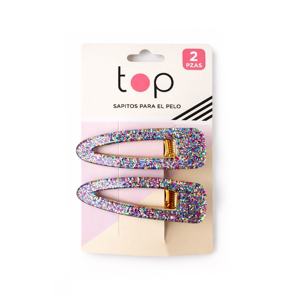 Broche para el Pelo Top Glitter Colores 2 Unidades