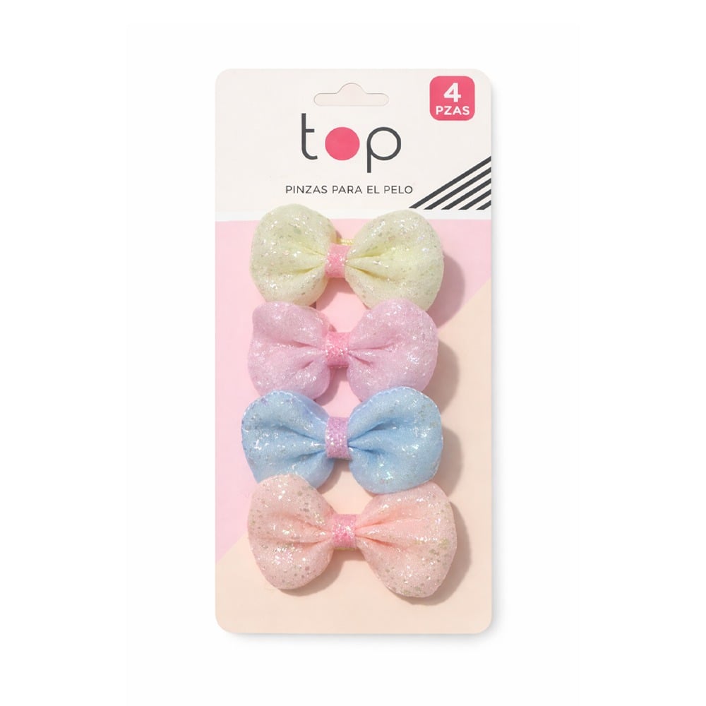 Broches para el Pelo Top Moñas Colores 4 Unidades