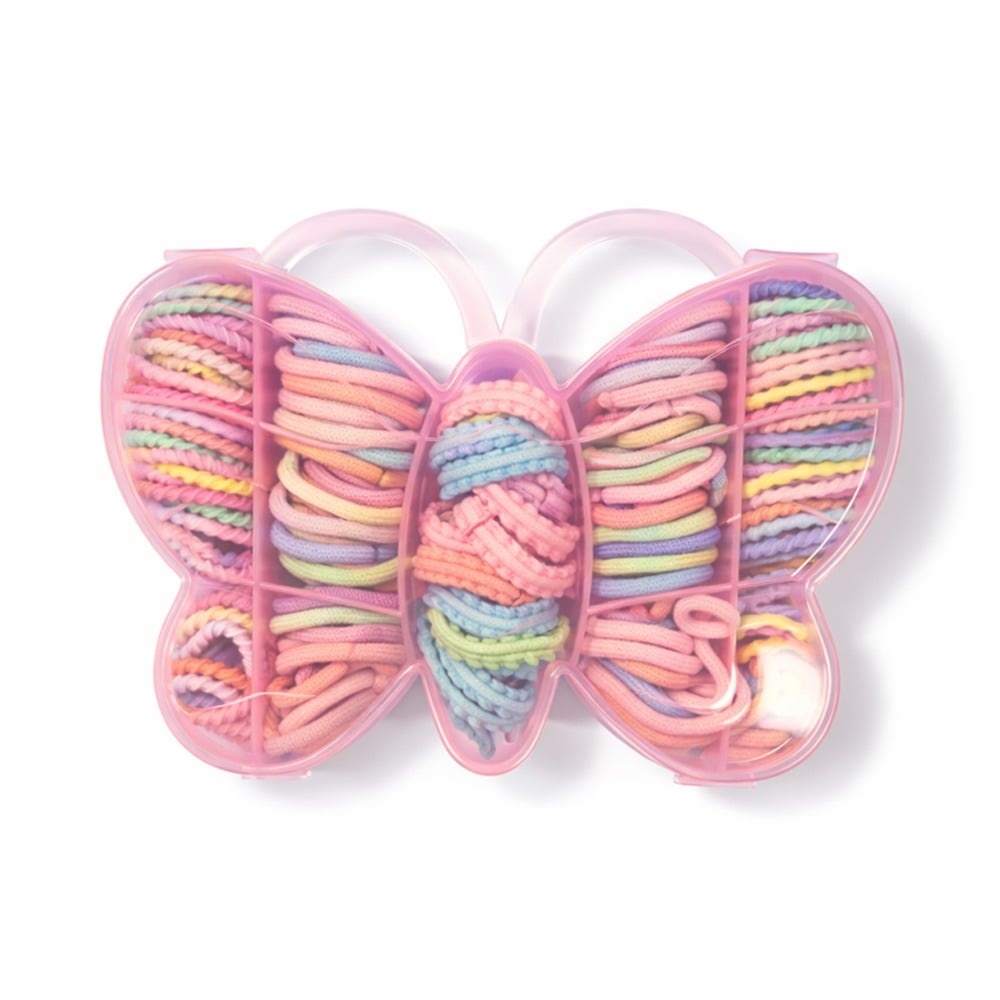 Set Gomitas para el Pelo Top Mariposa 130 Unidades Colores Surtidos 