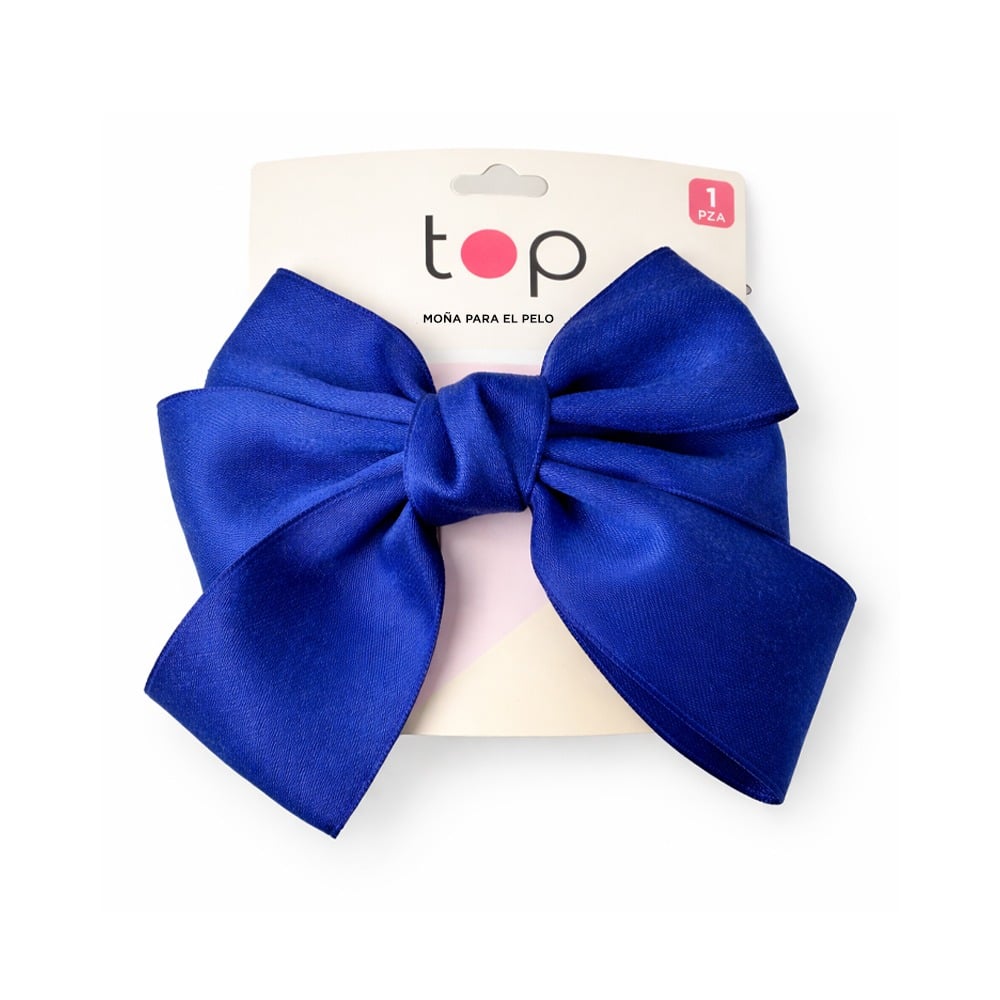 Moña para el Pelo Top Negra/Azul 1 Unidad