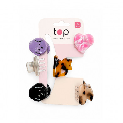Pinza para el Pelo Top Mini Diseños 6 Unidades