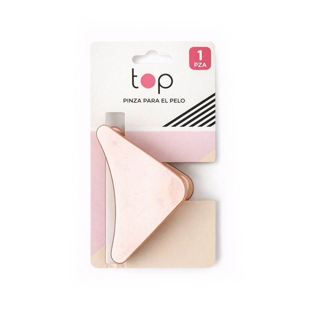 Pinza para el Pelo Top Triángulo Rosa/Marrón 1 Unidad 