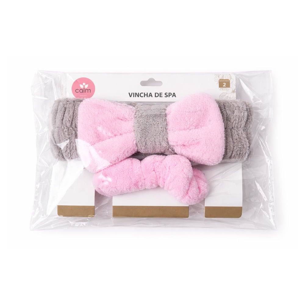 Set Calm Vincha para Spa + Scrunchie Rosa