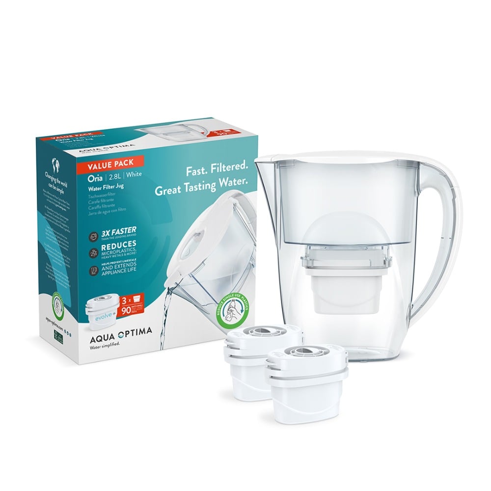 Jarra Aqua Optima Oria Blanca + 3 Filtros