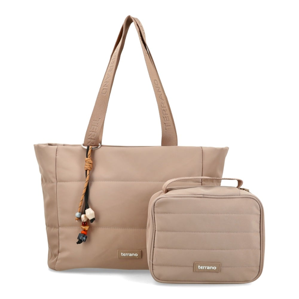 Set Terrano Bolso de Viaje y Neceser Beige