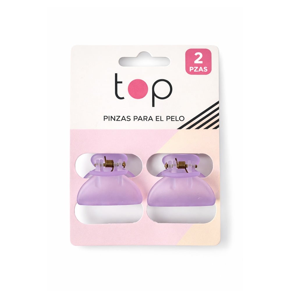 Pinza para el Pelo Top Mini Traslúcida 2 Unidades Diferentes Colores 