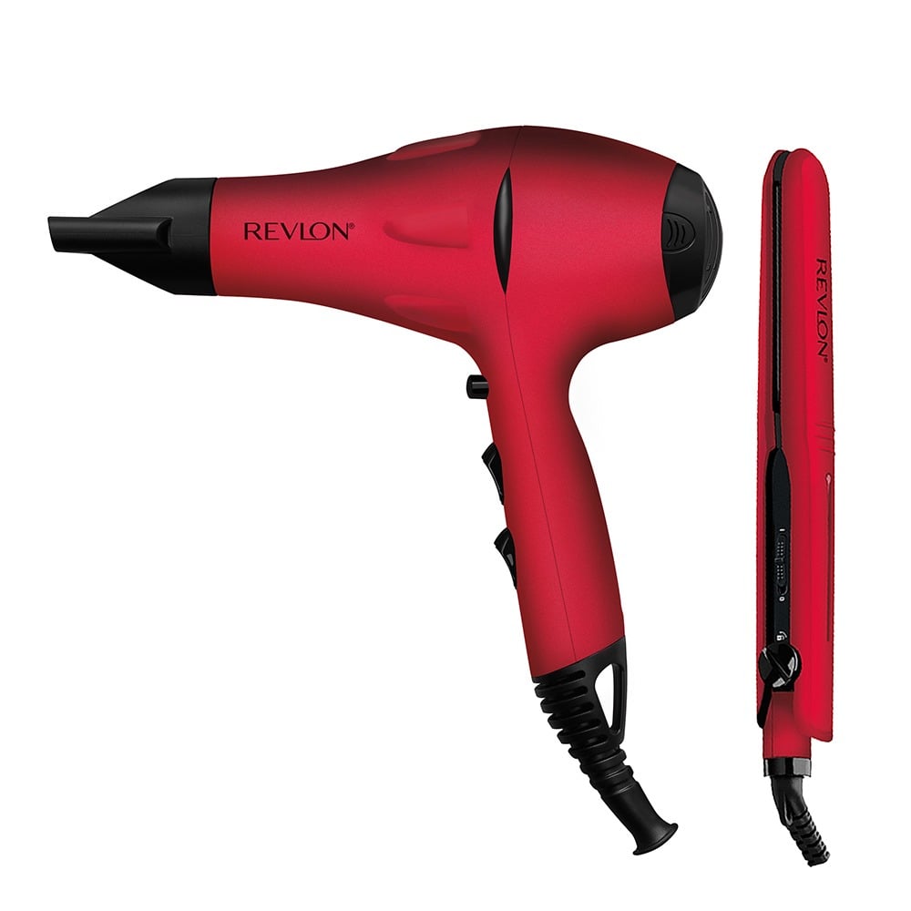 Combo Revlon Secador + Planchita Rojo