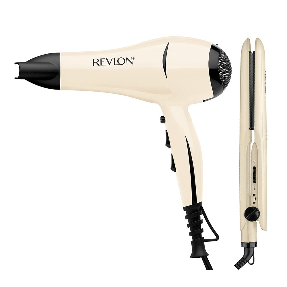 Combo Revlon Secador + Planchita Blanco