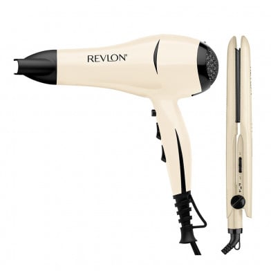 Combo Revlon Secador + Planchita Blanco