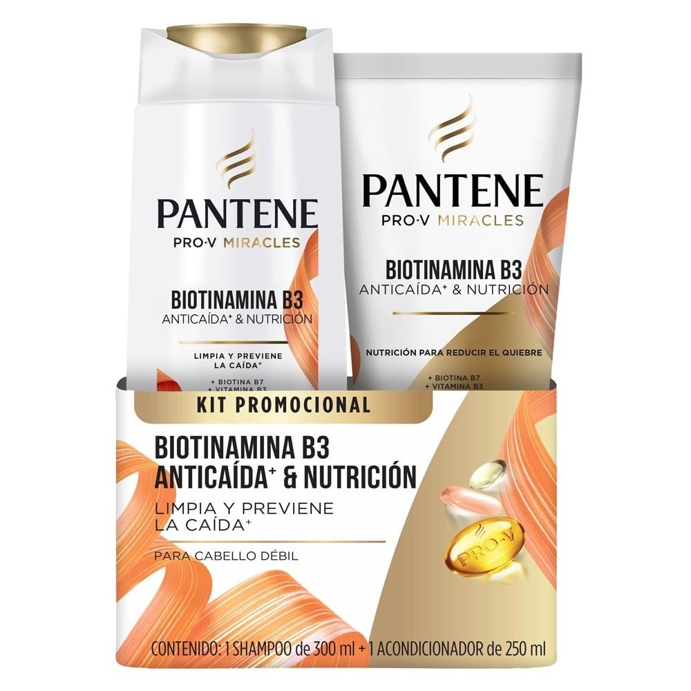 Pack Pantene Biotinamina B3 Shampoo 300 ml + Acondicionador 250 ml