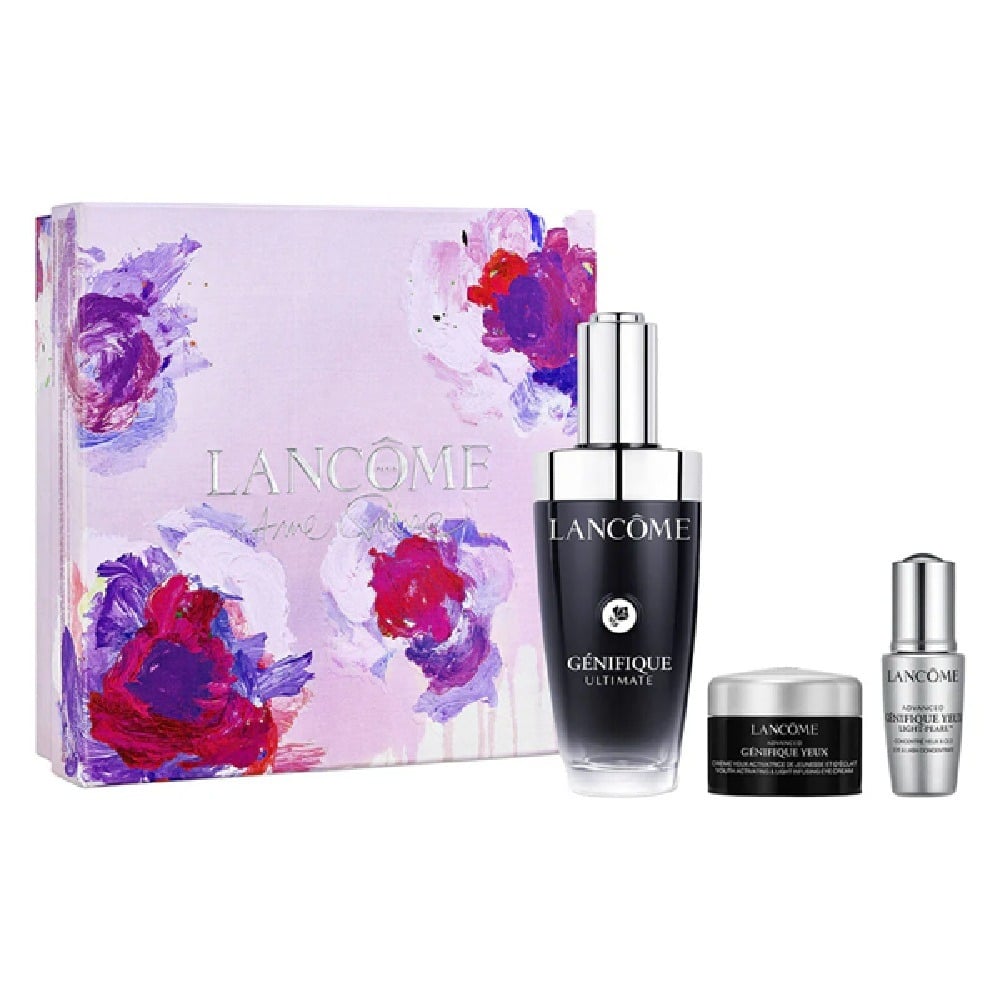 Cofre Lancôme Génifique Ultimate Sérum 50 ml + Mini Talla 10 ml + Crema de Ojos 5 ml 