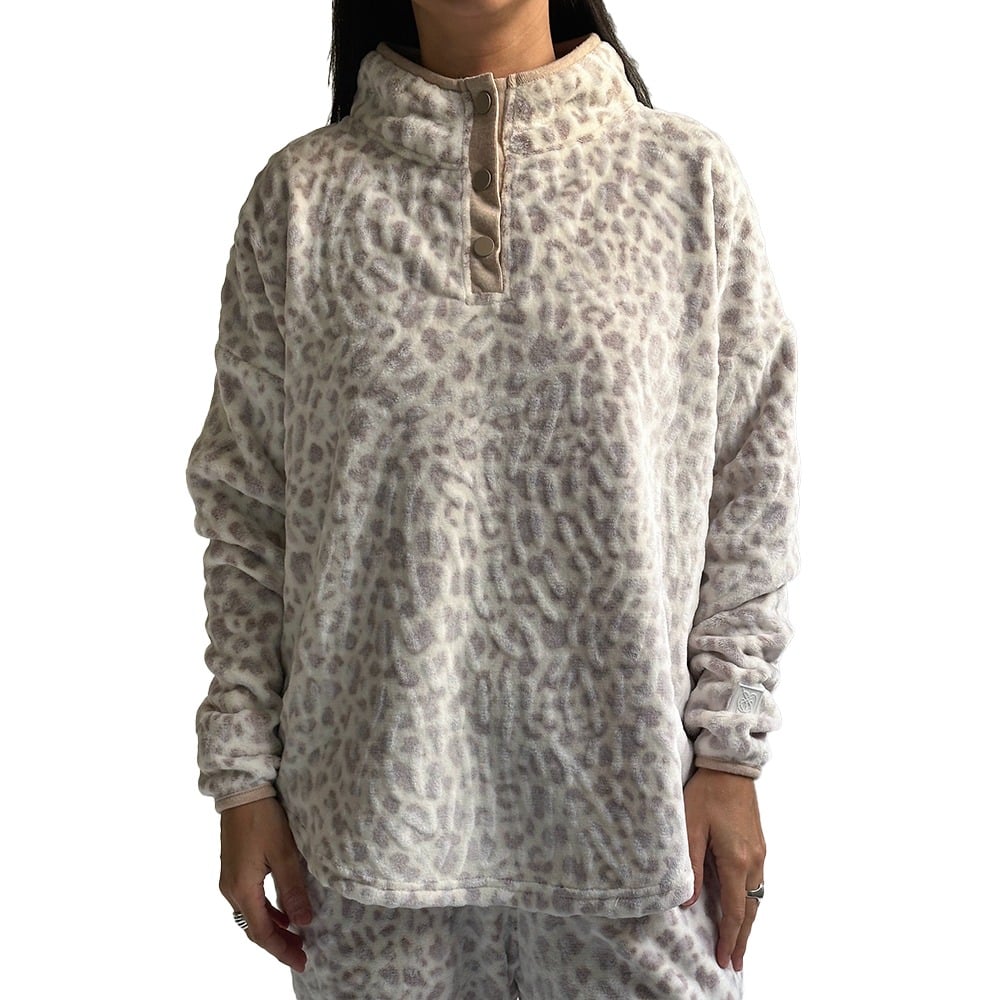 Buzo Flip Pimentón Leopardo Beige Talle M