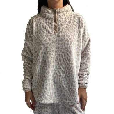 Buzo Flip Pimentón Leopardo Beige Talle XG