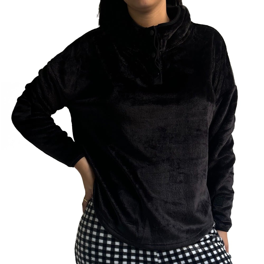 Buzo Flip Pimentón Leopardo Negro Talle M