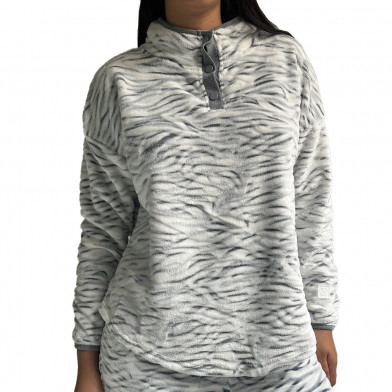 Buzo Flip Pimentón Cebra Gris Talle P