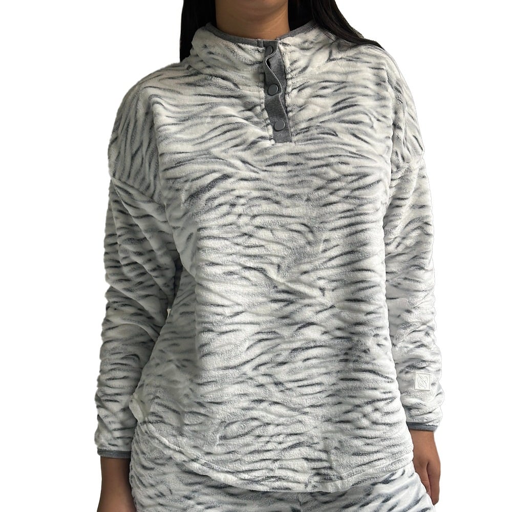 Buzo Flip Pimentón Cebra Gris Talle M