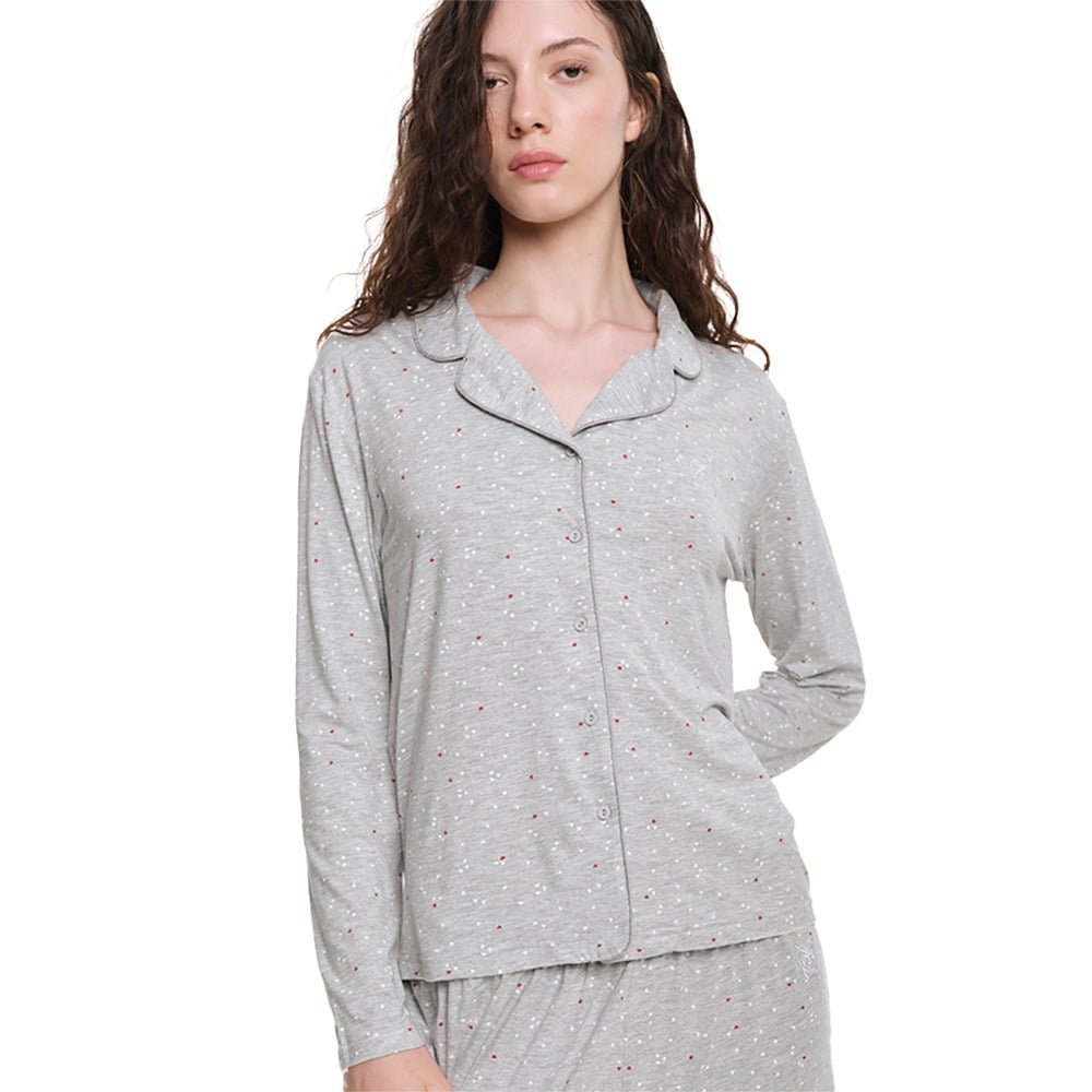 Camisa Charlotte Pimentón Gris Melange Talle M