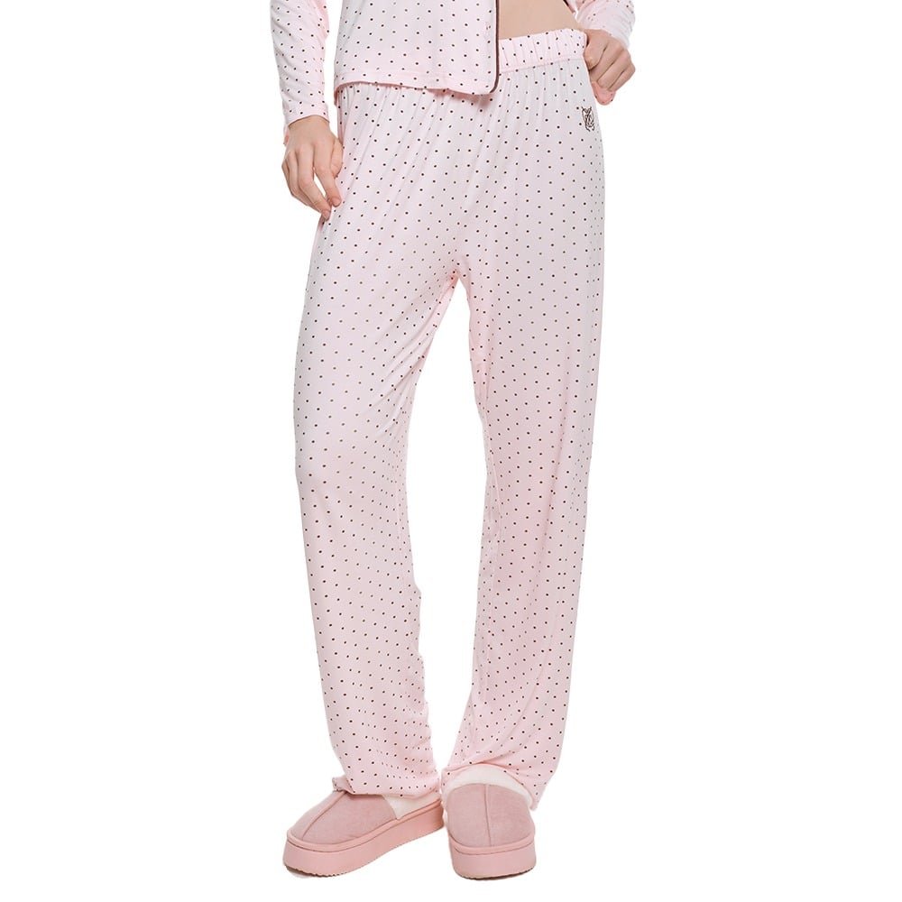 Pantalón Charlotte Pimentón Lunares Rosa y Marrón Talle M
