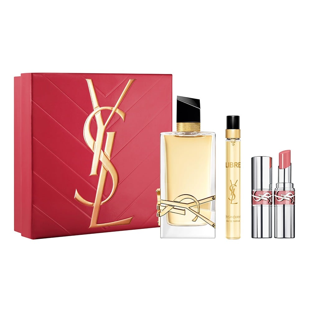Cofre Yves Saint Laurent Perfume Libre Femme EDP 90 ml + Mini Talla 10 ml + Labial Loveshine N°44 Nude Lavalliere 