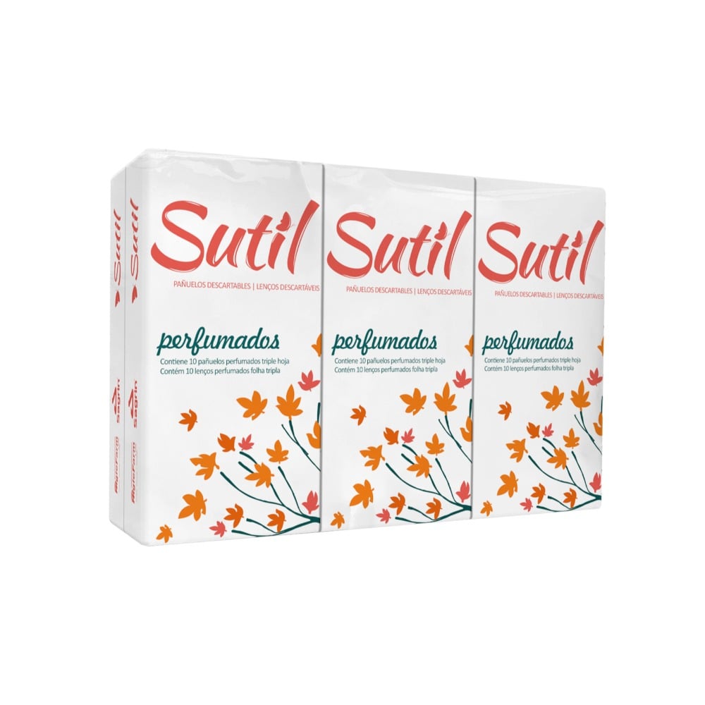 Pañuelos Descartables Sutil Perfumados 6 Unidades