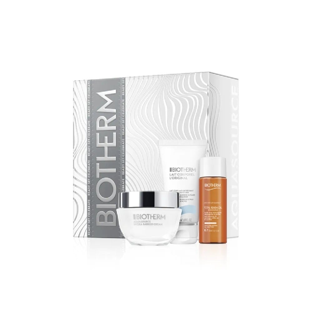 Cofre Biotherm Hydra Barrier Crema 50 ml + Leche Corporal 50 ml + Aceite de Limpieza 30 ml