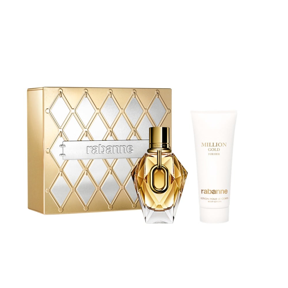 Cofre Rabanne Perfume Million Gold for Her EDP 90 ml + Loción Corporal 100 ml