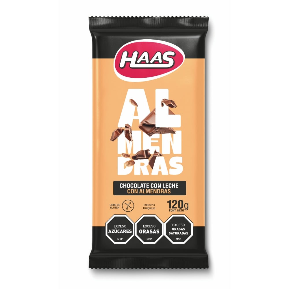 Chocolate con Leche Haas con Almendras 120 g