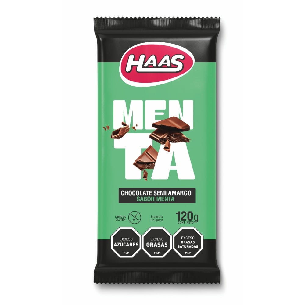 Chocolate Semi Amargo Haas Menta 120 g