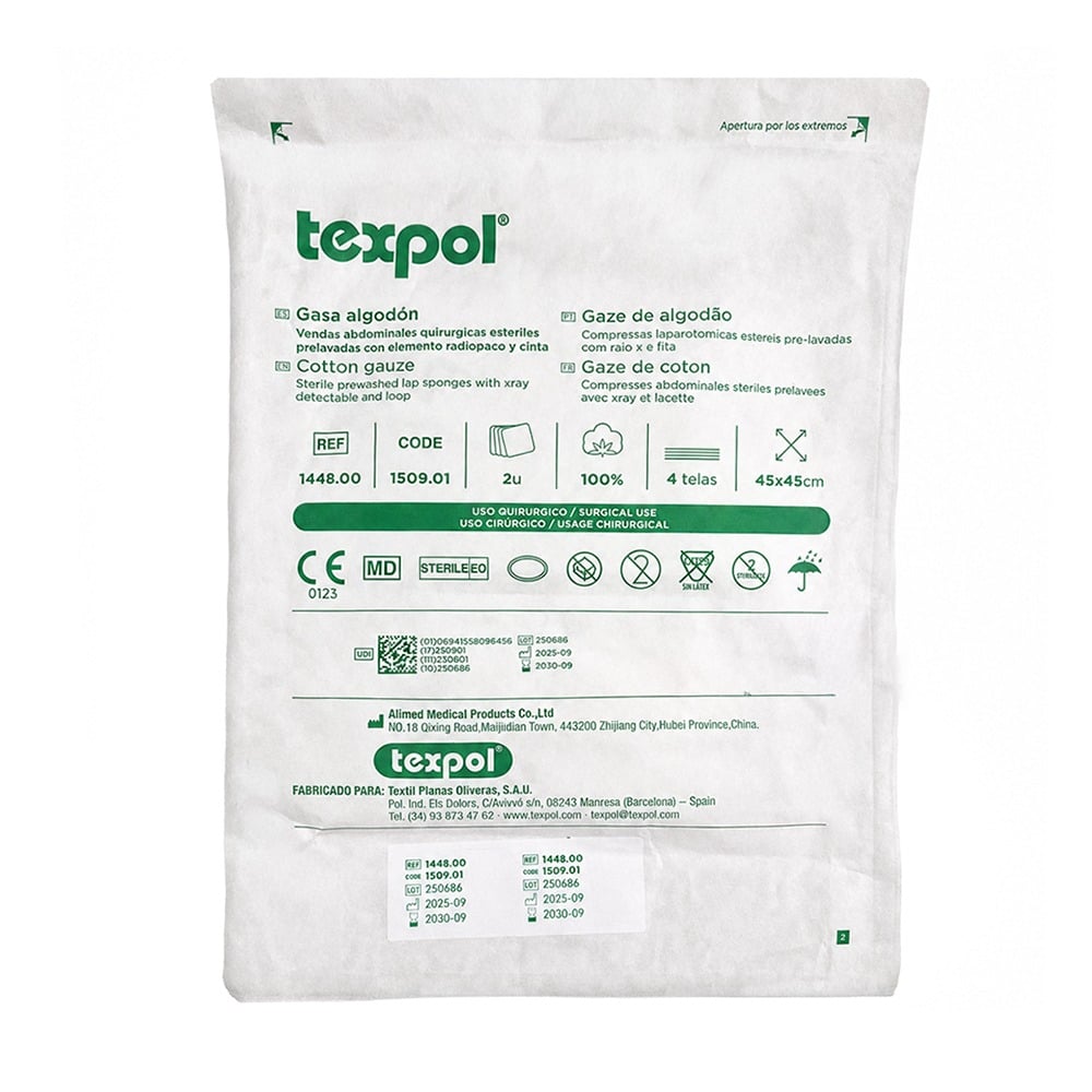Gasa Estéril Texpol 45 x 45 cm 2 Unidades
