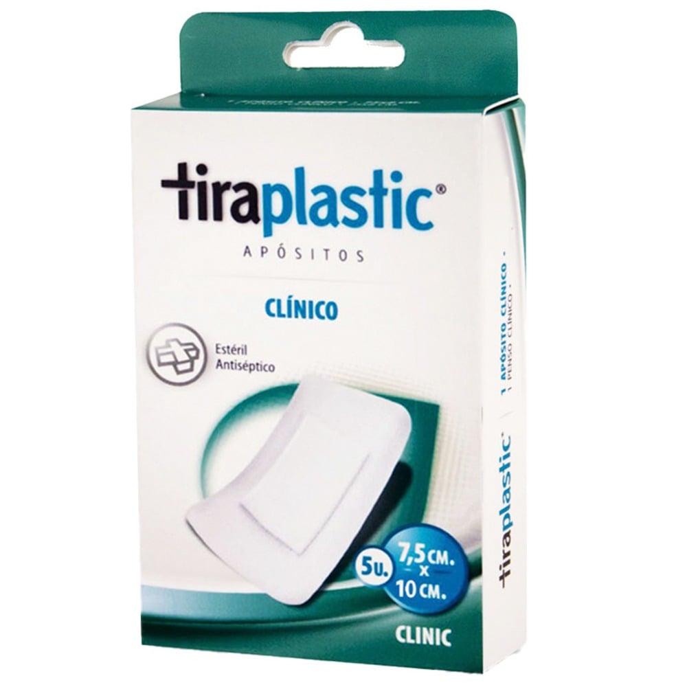 Apósitos Estériles Antiséticos Tiraplastic 7.5 x 10 cm 5 Unidades