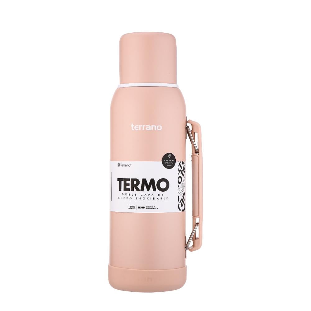 Termo Terrano con Base Silicona Rosa 1 l