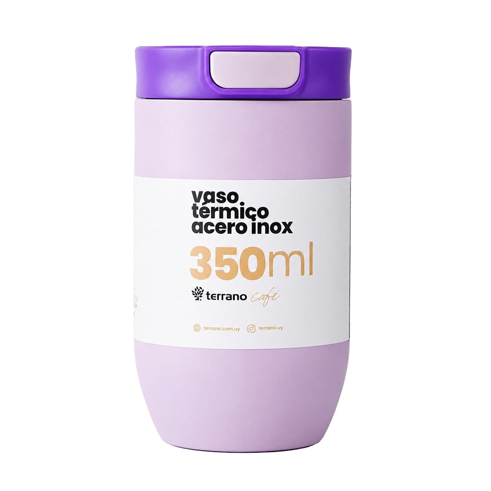 Vaso Térmico Terrano Push & Drink Lila 350 ml