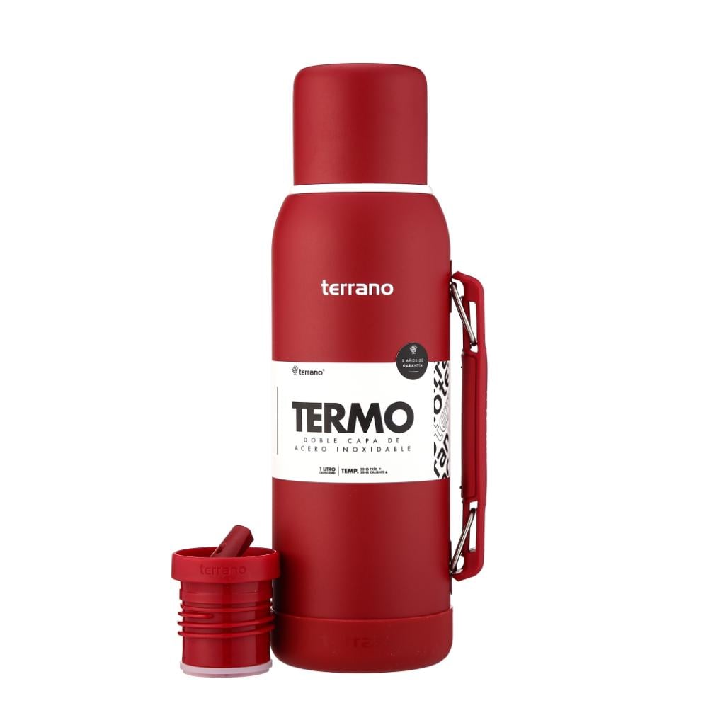 Termo Terrano con Base Silicona Rojo 1 L