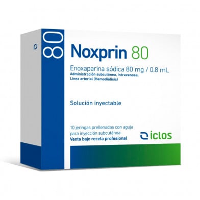 Noxprin 80 mg 10 Jeringas Prellenadas