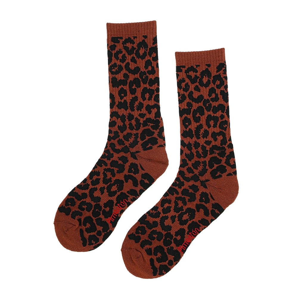 Medias Pimentón Animal Print Marrón Talle Único