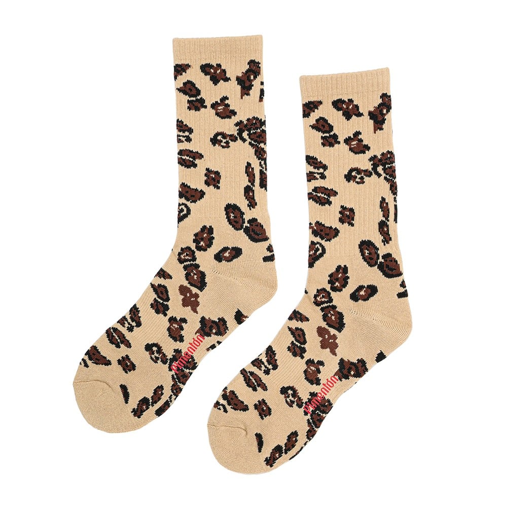 Medias Pimentón Animal Print Beige Talle Único