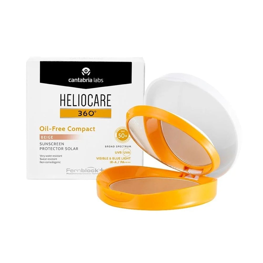 Protector Solar Heliocare en Polvo Oil Free Compact FPS50+ Beige 