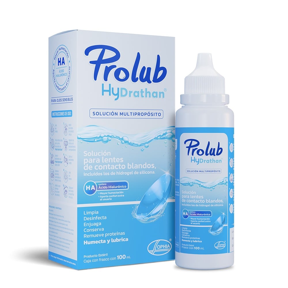 Prolub HyDrathan Solución para Lentes de Contacto 100 ml