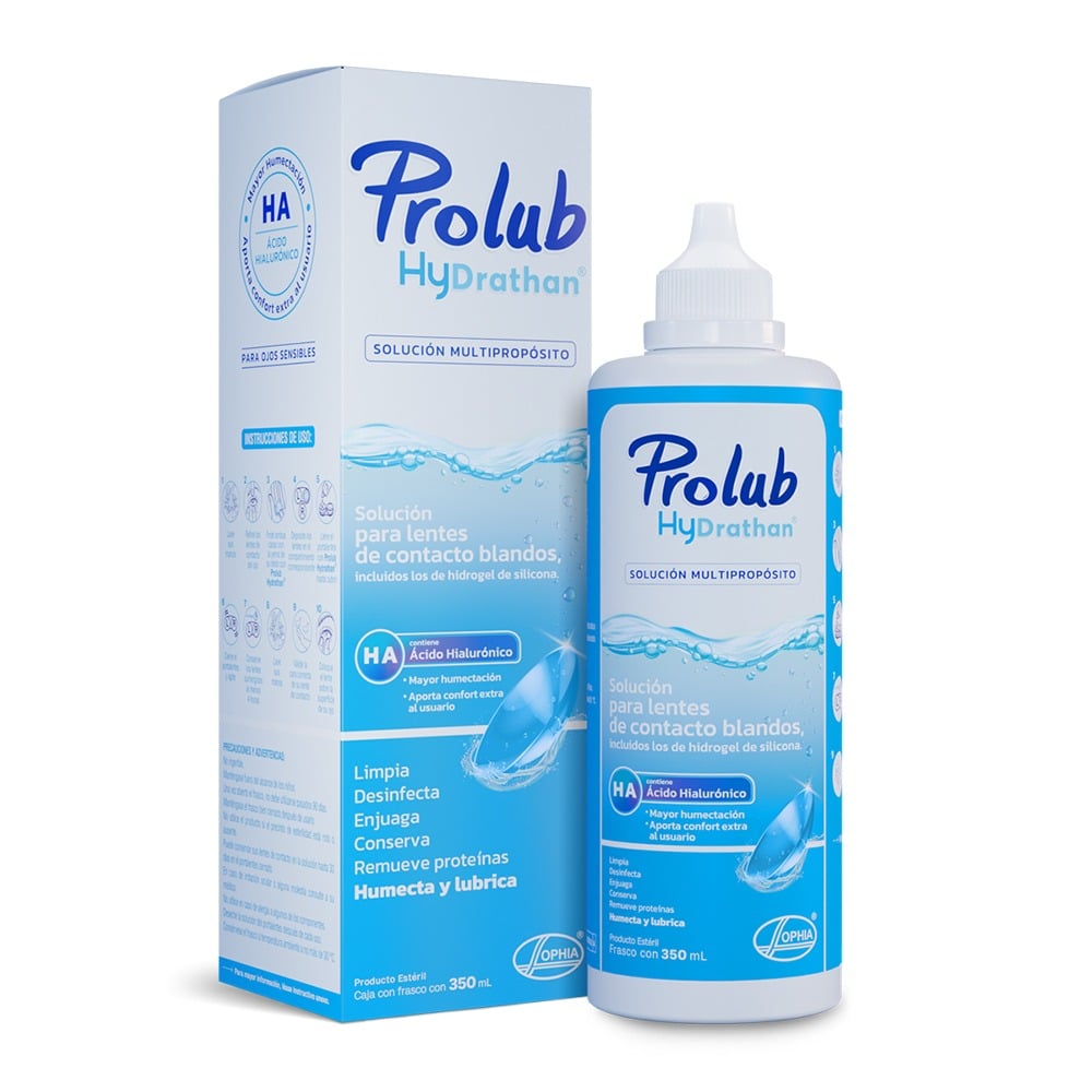 Prolub HyDrathan Solución para Lentes de Contacto 350 ml
