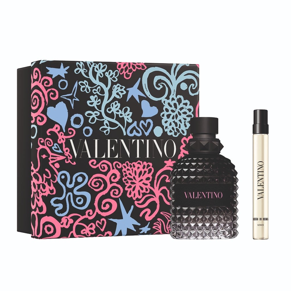 Cofre Valentino Perfume Born In Roma Uomo Men EDT 50 ml + Mini Talla 10 ml 