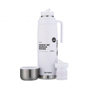 Termo Terrano Premium con Manija Rígida Blanco 1 l