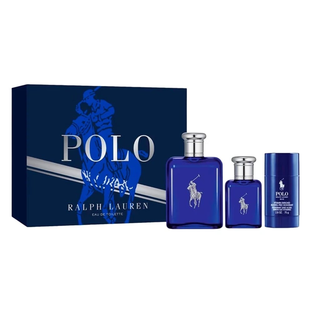 Cofre Ralph Lauren Perfume Polo Blue Men EDT 125 ml + 40 ml + Desodorante 75 g 