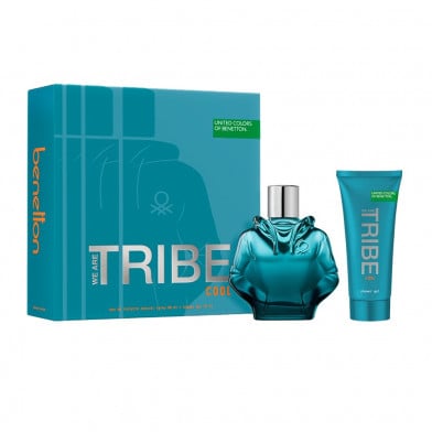 Cofre Benetton Perfume We Are Tribe Cool Men EDT 90 ml + Gel de Ducha 75 ml